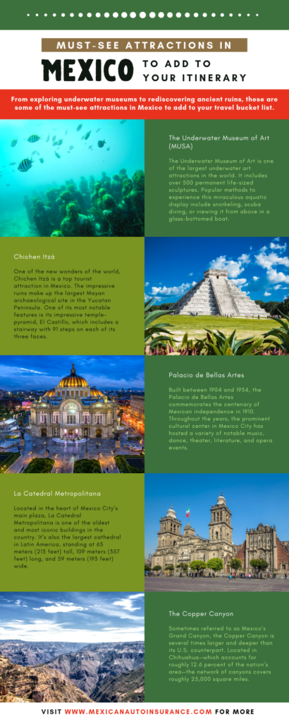 12 Must-See Attractions in Mexico to Add to Your Itinerary infographic